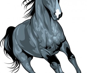Different Running horses vector 01