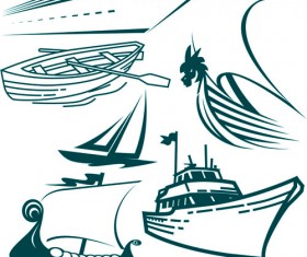 ships design elements vector set 03