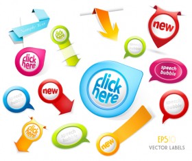 Different sale label stickers vector 05