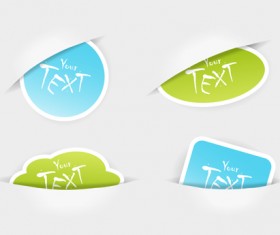 Sale and eco Stickers vector set 03