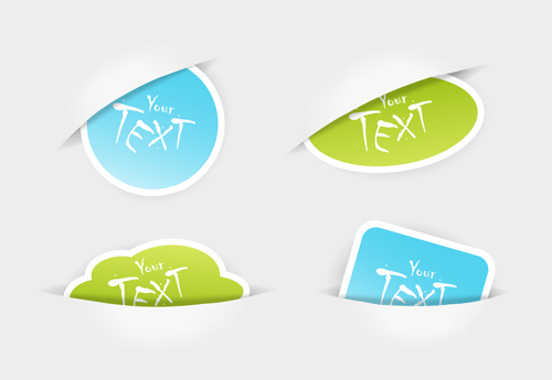 Sale and eco Stickers vector set 03