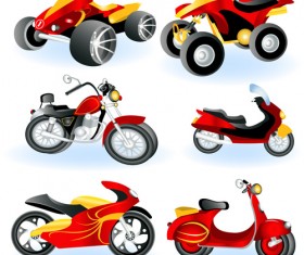 Different Traffic Tool elements vector 08