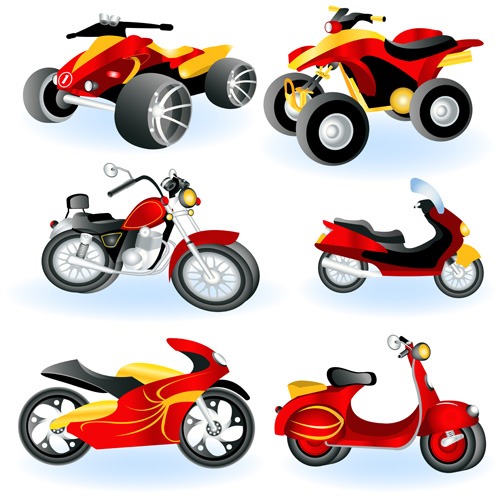 Different Traffic Tool elements vector 08