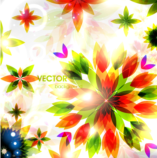 Beautiful Flowers elements background vector 03