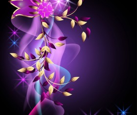 Beautiful Flowers elements background vector 04