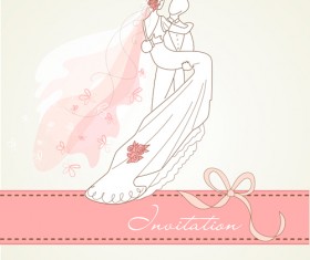 Romantic Wedding elements Backgrounds vector 03