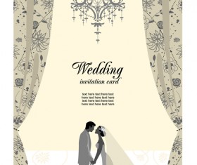 Romantic Wedding elements Backgrounds vector 04