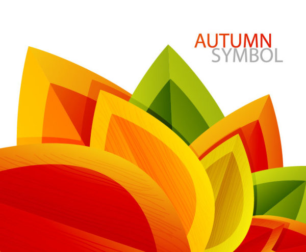 autumn leaves elements background vector set 01