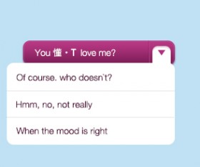 Purple button web design elements psd 02