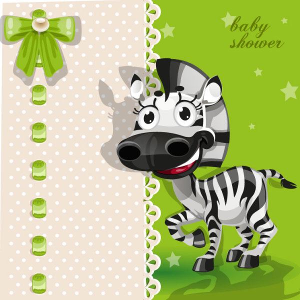 Cute cartoon Animal cards design vector 01