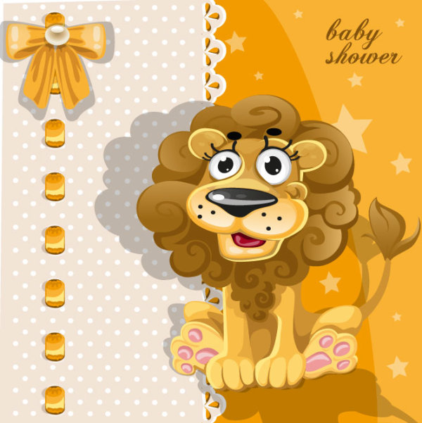 Cute cartoon Animal cards design vector 02