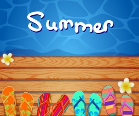 Different Summer Seaside elements vector set 03