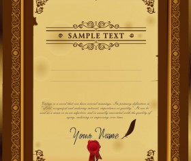 Exquisite Certificate cover templates vector set 02