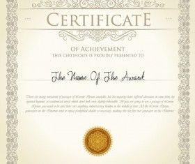 Exquisite Certificate cover templates vector set 03