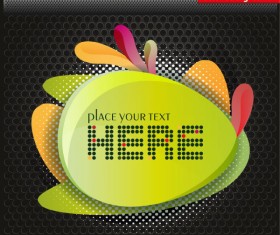 Colorful background with Shiny label vector graphic 01