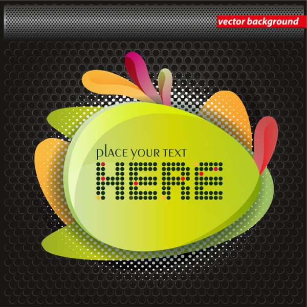 Colorful background with Shiny label vector graphic 01