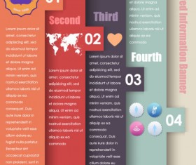Set of Number of information banner vector graphic 01