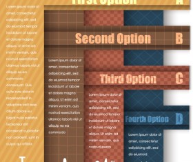 Set of Number of information banner vector graphic 03