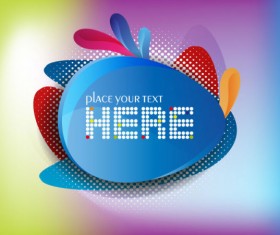 Colorful background with Shiny label vector graphic 02