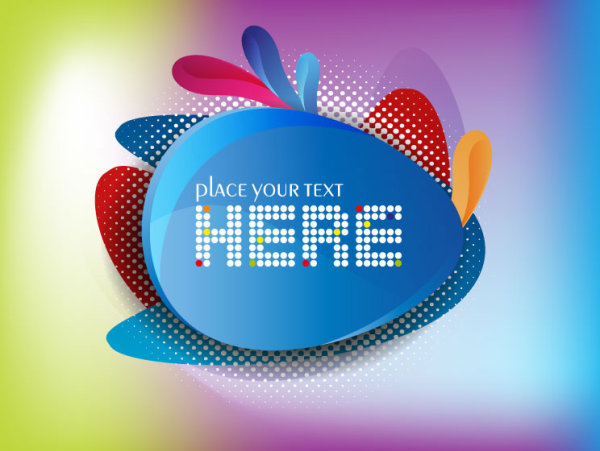 Colorful background with Shiny label vector graphic 02