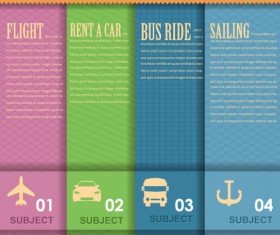 Set of Number of information banner vector graphic 04