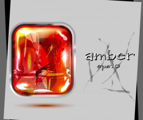 Creative Glass vector backgrounds set 02