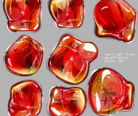Creative Glass vector backgrounds set 03