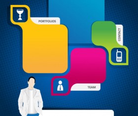 Business style background template vector set 05