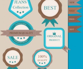 Different guaranty quality labels vector set 01