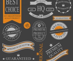 Different guaranty quality labels vector set 02