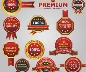 Different guaranty quality labels vector set 04