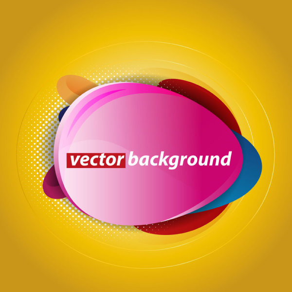 Colorful background with Shiny label vector graphic 04