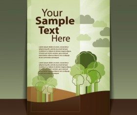 brochure cover design elements vector graphic set 03