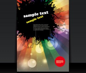 brochure cover design elements vector graphic set 04