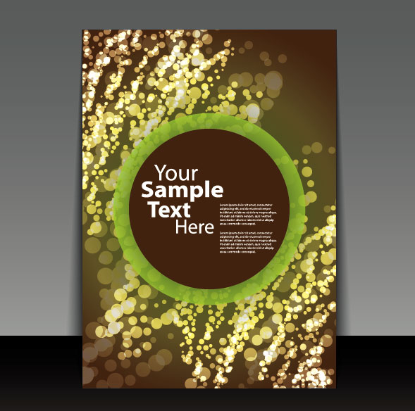 brochure cover design elements vector graphic set 06