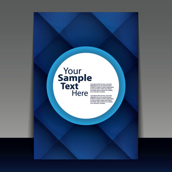 brochure cover design elements vector graphic set 09