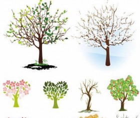 Different Shape Tree design vector