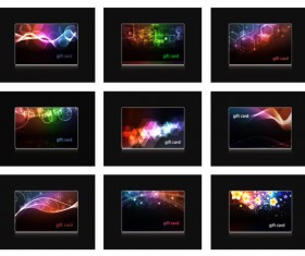 Abstract Shiny cards design vector