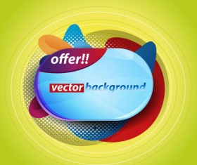 Colorful background with Shiny label vector graphic 05
