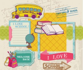 Cartoon School theme Illustration vector 03