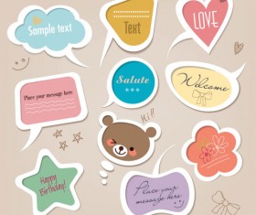 Cute Baby frames with text label vector 03