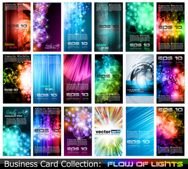 Various style Business Card template vector set 05