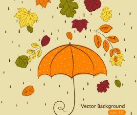 Hand drawn Maple Leaf elements vector background 02