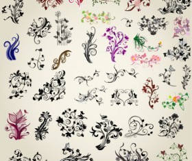 Ornaments design elements vector graphic art 01