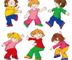 Happy childhood design vector set 02