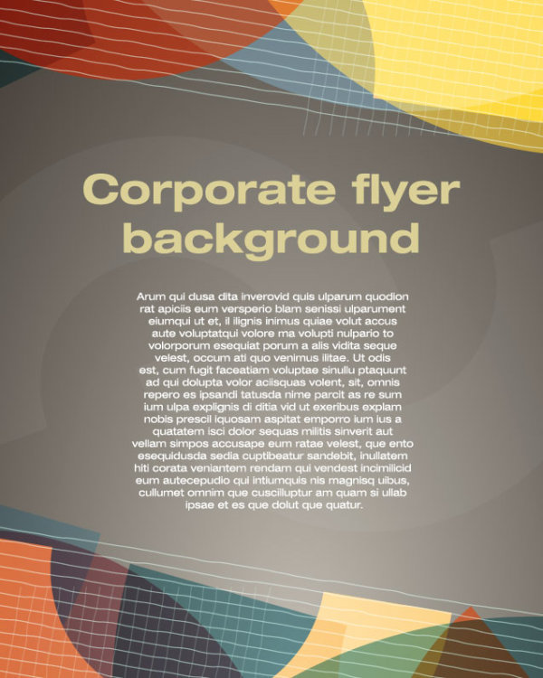 covers of corporate flyer vector background 01