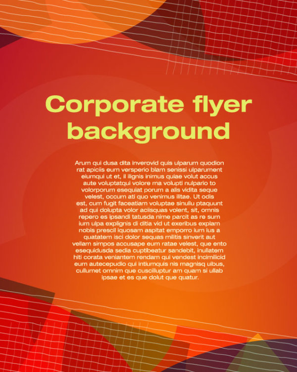 covers of corporate flyer vector background 02
