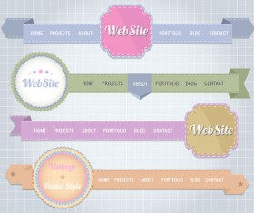 Creative Website Navigation menu design vector 01