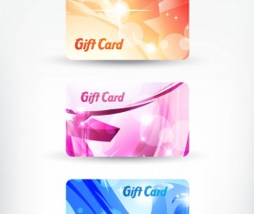 Bright gift cards design elements vector graphic 01