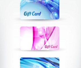 Bright gift cards design elements vector graphic 02